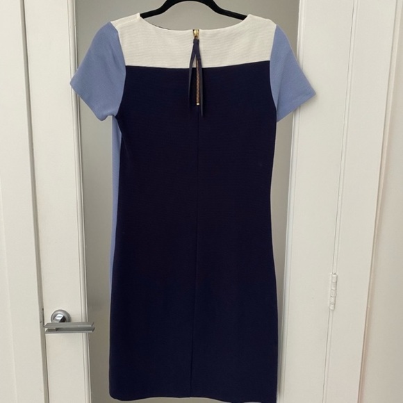 Boden dress color‎ block midi casual career blue white size 4R - Picture 5 of 15
